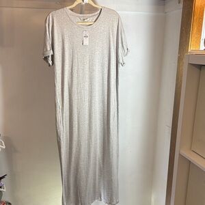 American Eagle Outfitters Light Gray Maxi Dress